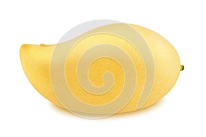 Yellow mango on a white. Detailed retouch.