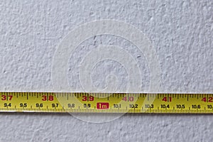 Yellow measure tape