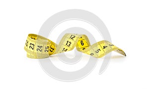 Yellow measuring tape for tailor