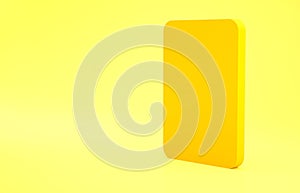 Yellow Medical clipboard with clinical record icon isolated on yellow background. Prescription, medical check marks