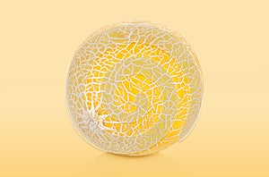 Yellow melon isolated.