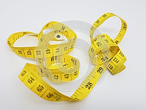 Yellow metric measuring tape