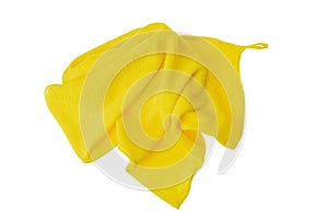 Yellow microfiber rag for cleaning and polishing various surfaces