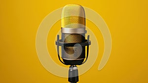 The yellow microphone.AI generated image
