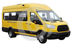 Yellow minibus.