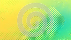 Yellow and Mint Green background with a gradient and halftone pattern of dots.