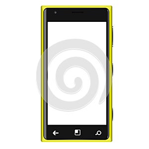Yellow Mobilephone Type Elagance Blank