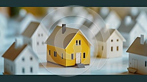 The yellow model house.AI generated image