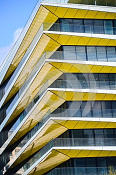 Yellow modern balcony