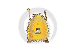 Yellow Monster Irritated.