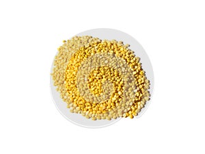 Yellow Moong Dal on White