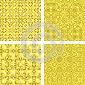 Yellow mosaic background set