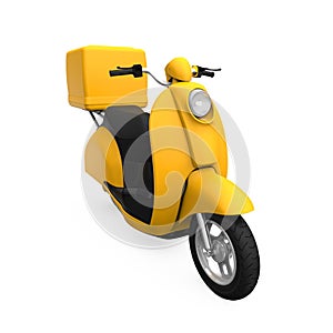 Yellow Motorcycle Delivery Box