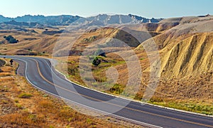 Yellow Mounds, Badlands national park, USA