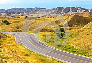 Yellow Mount Highway, Badlands national park, USA