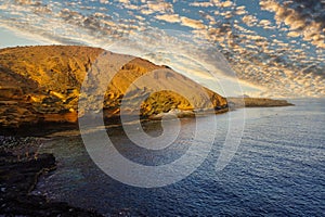 Yellow Mountain (MontaÃ±a Amarilla) next to Costa del Silencio (Tenerife). photo