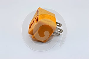 Yellow multi plug adapter