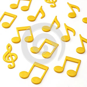 Yellow music notes illustration