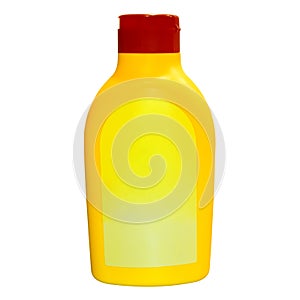 Yellow Mustard Bottle Isolated photo