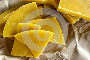 Yellow natural beeswax