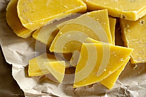 Yellow natural beeswax