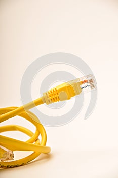 Yellow network cable cad5