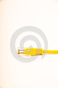 Yellow network cable cad5