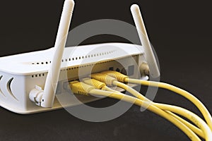 Yellow network cables