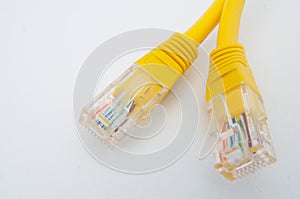 Yellow network cables