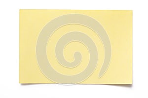 Yellow note paper