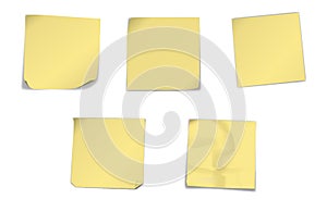 Yellow note papers