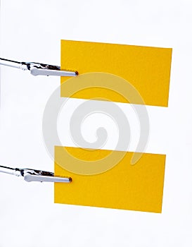 yellow notice-card on clip