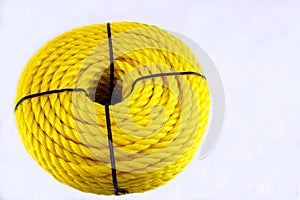 Yellow nylon rope