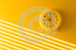 Yellow office clock