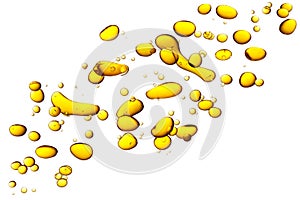 Yellow oil bubbles