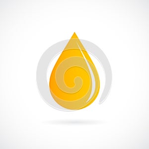 Yellow oil drop vector icon