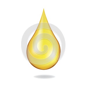 Yellow Oil drop, vector isolate background.
