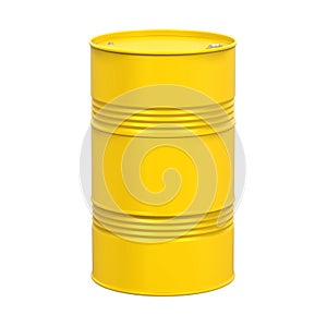 Yellow Oil Drum Isolated