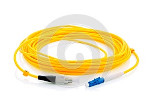 Yellow optic fiber cables