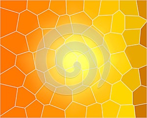 Yellow orange background with honeycomb bee