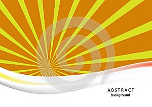yellow and orange color sun burst pattern background vector graphics. art and wavy gradient.
