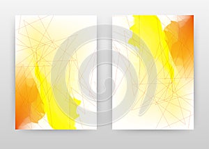 Yellow orange concept abstract design of annual report, brochure, flyer, poster. Orange yellow concept on white background vector