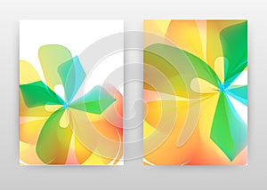 Yellow, orange, green abstract design of annual report, brochure, flyer, poster. Colorful green yellow background vector