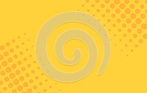 Yellow - orange halftone background . Digital gradient . Abstract backdrop with circles , point , dots . Dotted pattern .