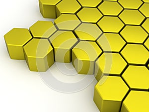 Yellow-Orange Hexagons