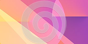 Yellow, Orange and Purple Abstract Background Design - Geometric Shapes: Circles, Triangles, Squares, Stripes, Lines