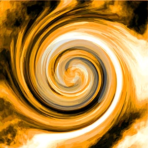 Yellow Orange Radial Swirl