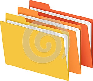 Yellow, Orange, Red File Folders