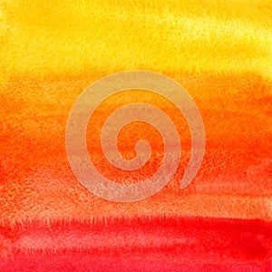 Yellow, orange, red gradient watercolor background