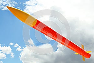 A Yellow and Orange Rocket